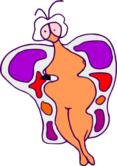 Lady Butterfly clipart