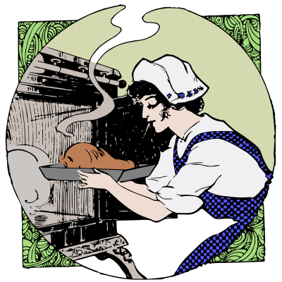 Lady Cooking - Colour Remix clipart