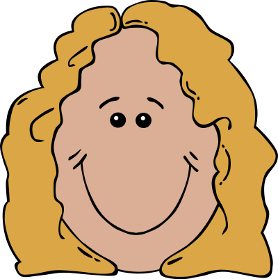 Lady Face Cartoon clipart