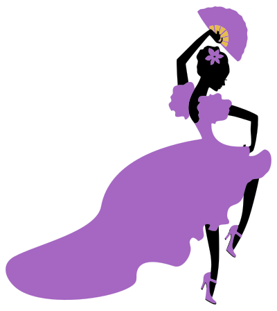 Lady Flamenco Dancer - Purple clipart