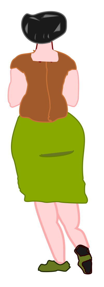 Lady from Behind clipart
