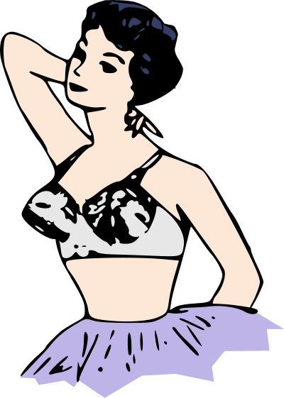 Lady in a Bra clipart