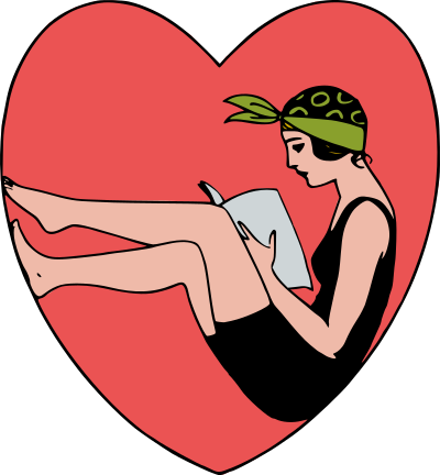 Lady in a Heart - Colour Remix clipart