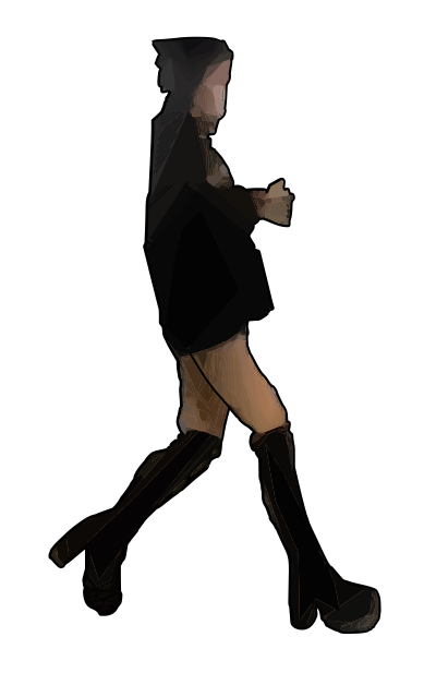 Lady in a Miniskirt clipart