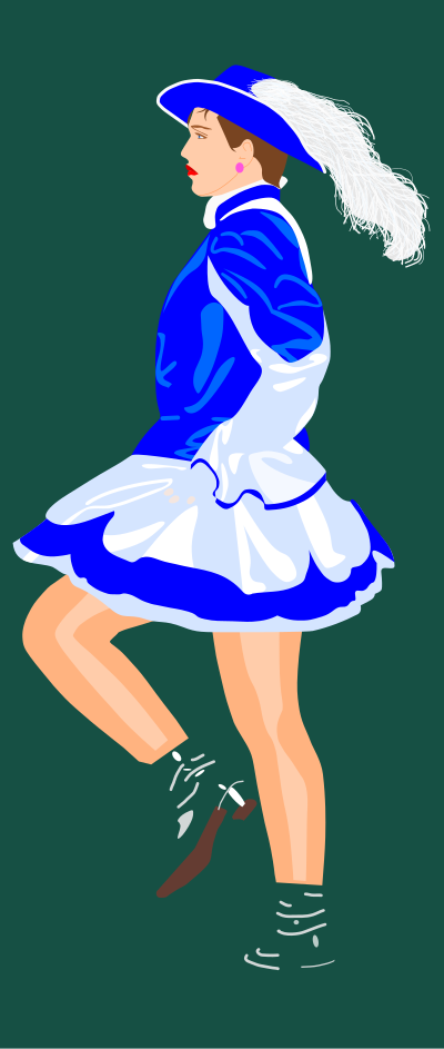 Lady in a short dress clipart