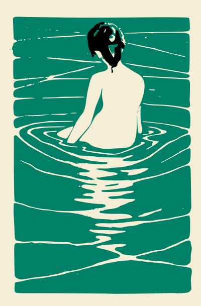Lady in an Onsen clipart