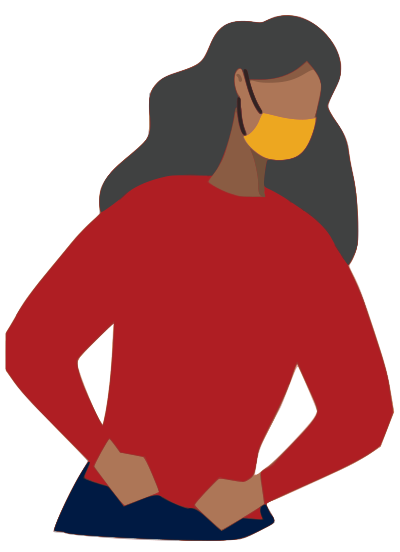 Lady in an Orange Mask clipart