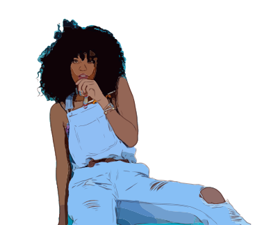 Lady in Blue clipart