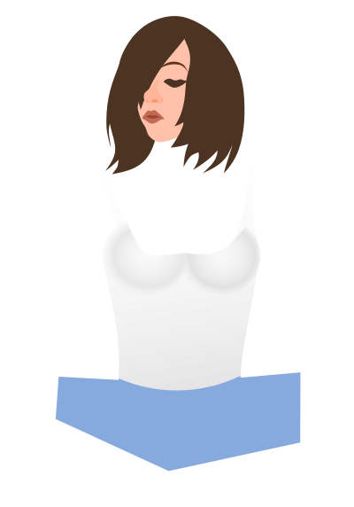 Lady in Meditation clipart