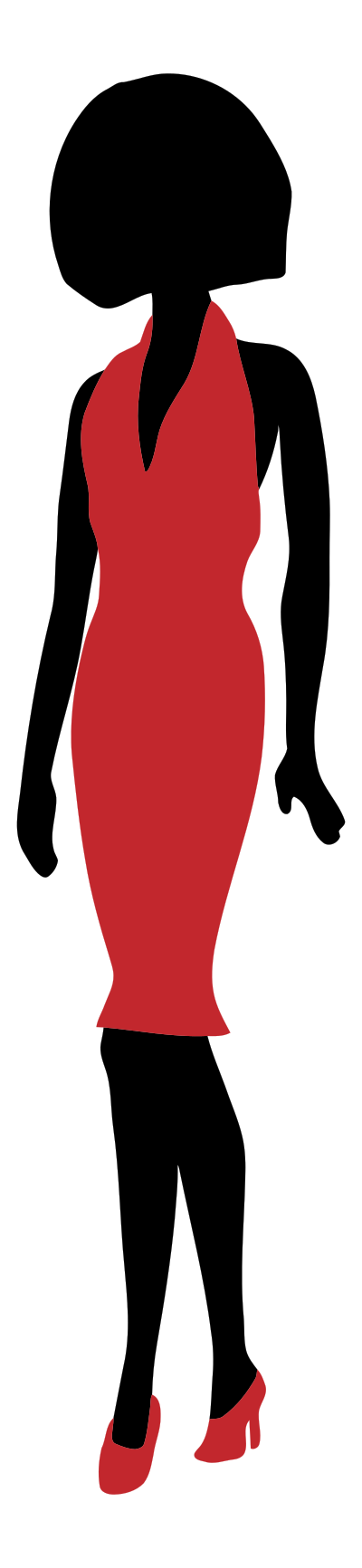 Lady In Red clipart