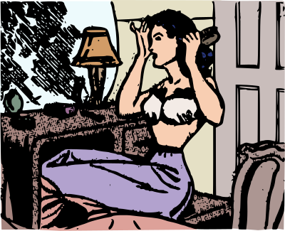 Lady in Room clipart