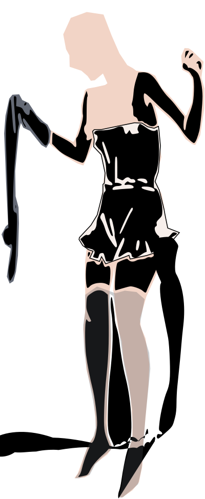Lady in Underwear clipart