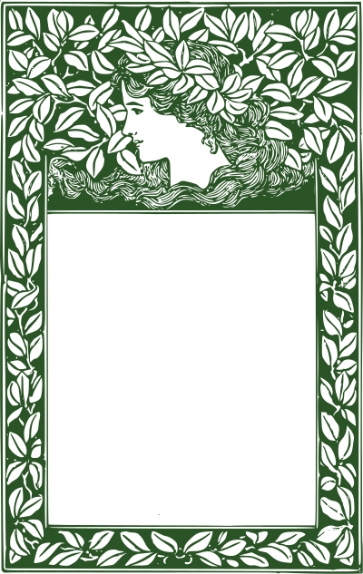 Lady Leaf Frame clipart