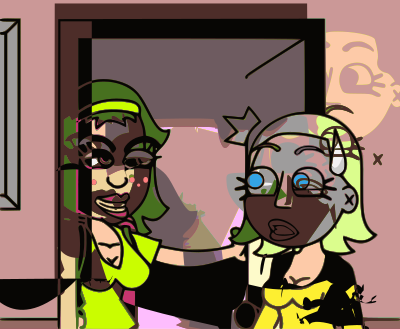 Lady Opens the Door - Fix Remix clipart