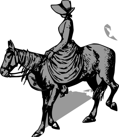 Lady Riding clipart