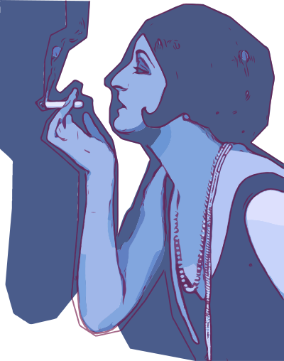Lady Smoking clipart