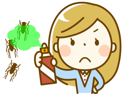 Lady Sprays Cockroaches - Remix clipart
