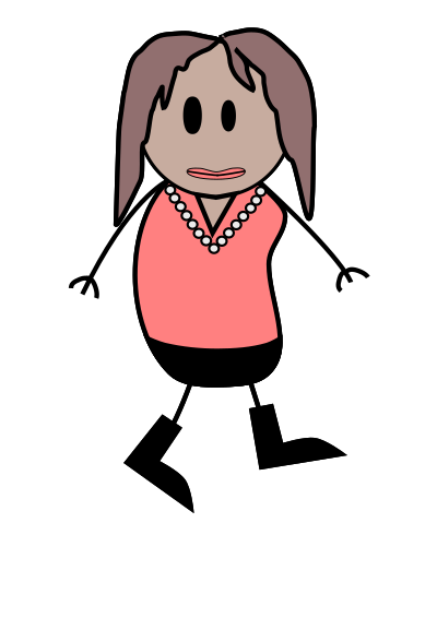 Lady Stick Figure clipart