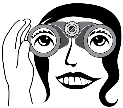 Lady Watching clipart
