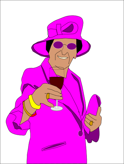 Lady with a Drink clipart