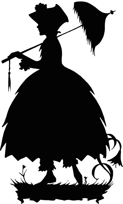 Lady with a Parasol - Isolated clipart