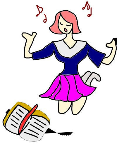 Lady worships our Father which art in Heaven on her knees. clipart