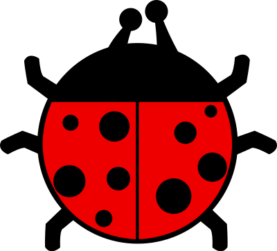Ladybug flat colors clipart