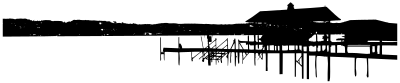 Lake Structure Silhouette clipart