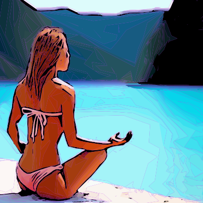 Lakeside Meditation clipart