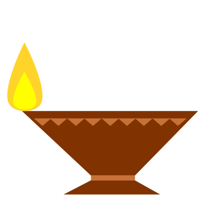 Lamp (Diya) for the festival of Deepavali. clipart