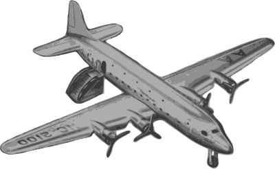 Landed Old Airplane clipart
