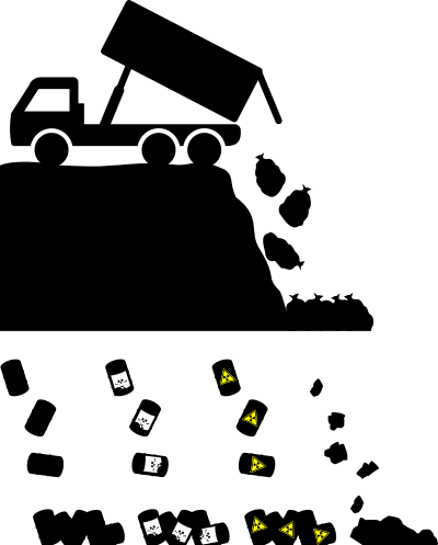 Landfill with options clipart