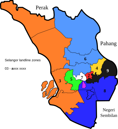 Landline telephone numbers in Selangor clipart
