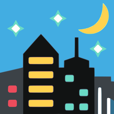 Landscape at night clipart