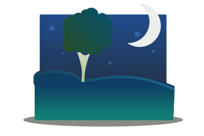 Landscape by night clipart