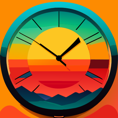 Landscape themed watch clipart