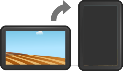 Landscape to Portrait clipart