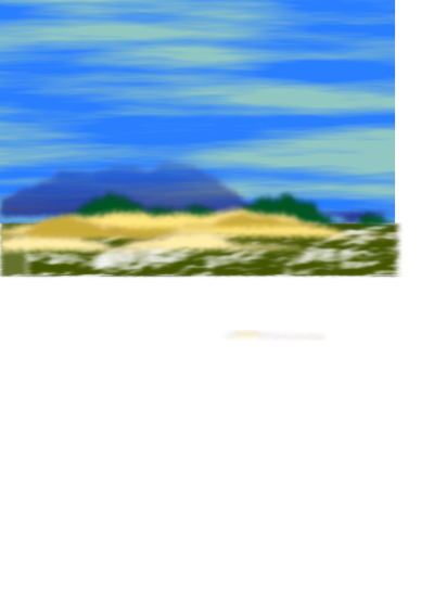 Landscape w/ birds clipart