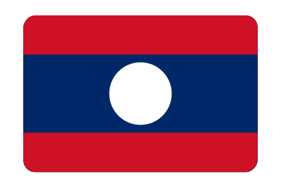 Laos flag (bevelled) clipart