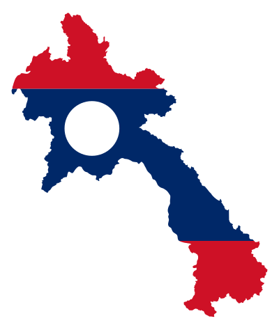 Laos Map Flag clipart