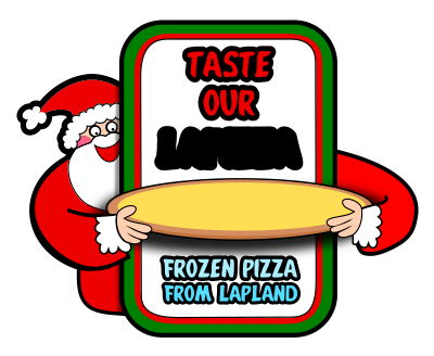 Lapizza - baked by Santa - clipart