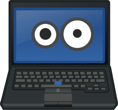 Laptop Eye Contact clipart