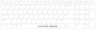 Laptop keyboard template clipart