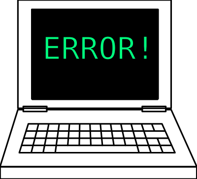 Laptop with Error clipart