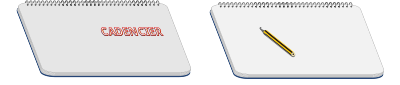 Large notebook with pencil clipart