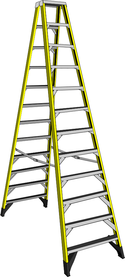 Large Yellow Ladder clipart