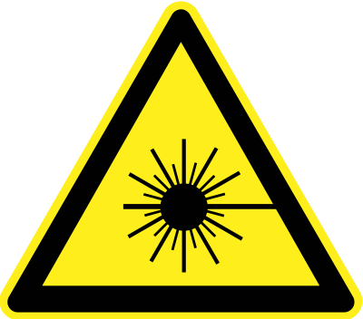 Laser Beam Warning Sign clipart