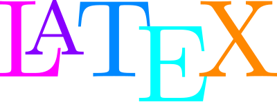 Latex logo colored clipart
