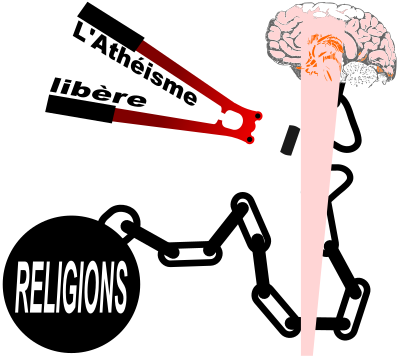 L'athéisme libère l'esprit clipart