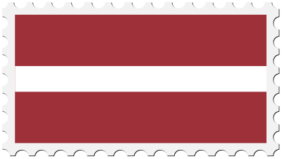 Latvia flag stamp clipart